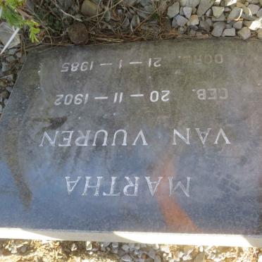 VUUREN Martha, van 1902-1985