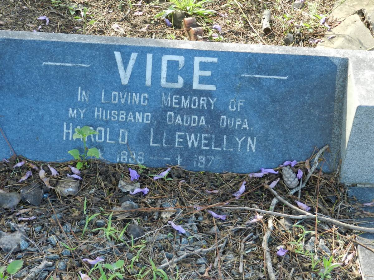 VICE Harold Llewellyn 1898-1977