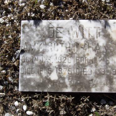 WITT Hans, de 1912-1980 &amp; Amy Ruth 1920-1979