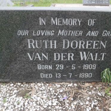 WALT Ruth Doreen, van der 1909-1990