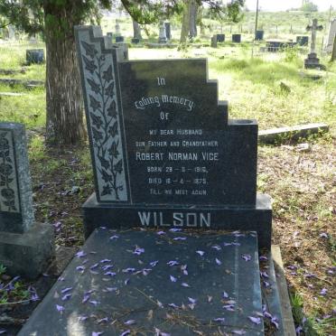 WILSON Robert Norman Vice 1916-1975