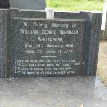 WHITECROSS William George Bonniman -1948