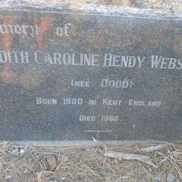 WEBSTER Charles 1879-1965 &amp; Edith Caroline Hendy DODD 1880-1966