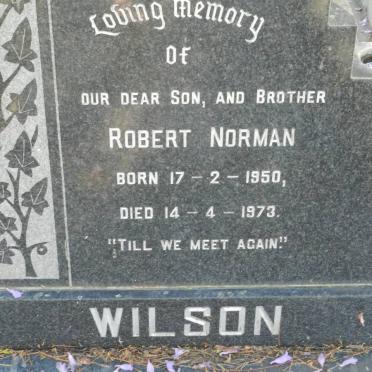 WILSON Robert Norman 1950-1973