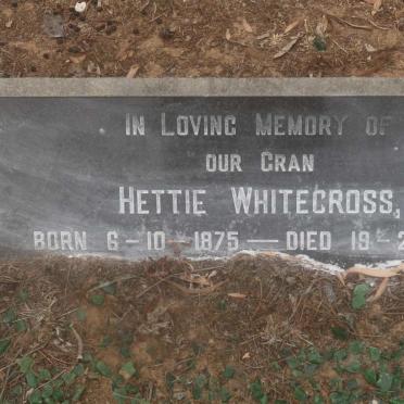 WHITECROSS Hettie 1875-1970