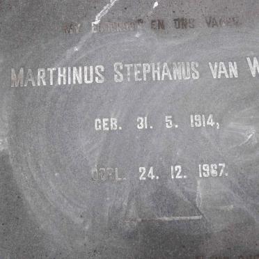WYK Marthinus Stephanus, van 1914-1967