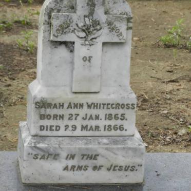 WHITECROSS Sarah Ann 1865-1866