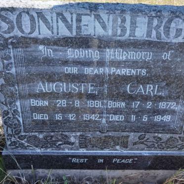 SONNENBERGER Carl 1872-1949 &amp; Auguste 1881-1942