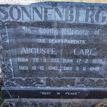 SONNENBERGER Carl 1872-1949 &amp; Auguste 1881-1942