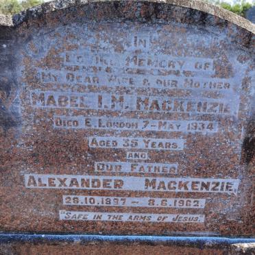 MACKENZIE Alexander 1897-1962 &amp; Mabel I.M. -1934