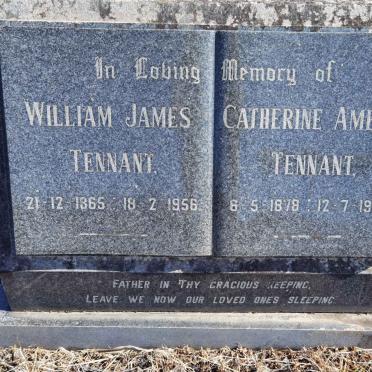 TENNANT William James 1865-1956 &amp; Catherine Amelia 1878-1970