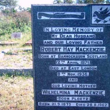 MACKENZIE Robert Hay 1871-1936 &amp; Wilhelmina PLOETZ 1873-1962