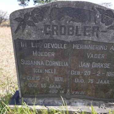 GROBLER Jan Dirkse 1860- &amp; Susanna Cornelia NEL 1871-