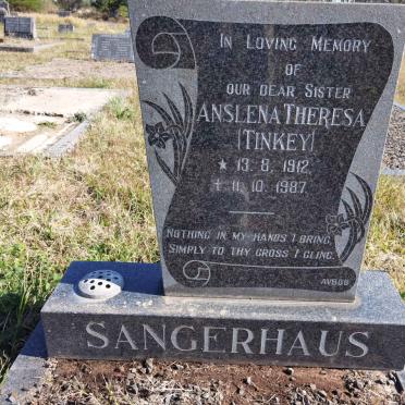 SANGERHAUS Anslena Theresa 1912-1987