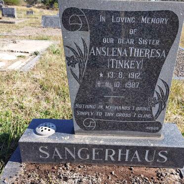 SANGERHAUS Anslena Theresa 1912-1987