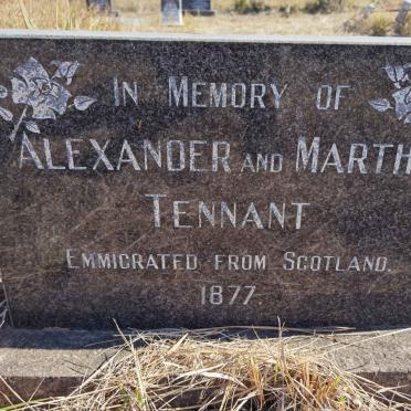 TENNANT Alexander &amp; Martha