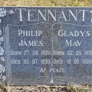 TENNANT Philip James 1908-1993 &amp; Gladys May 1915-1998