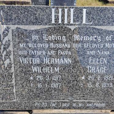 HILL Victor Hermann Wilhelm 1917-1987 &amp; Ellen Grace 1921-1999