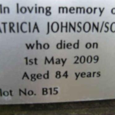 JOHNSON Patricia nee SOAL -2009