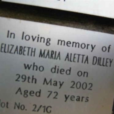 DILLEY Elizabeth Maria Aletta -2002