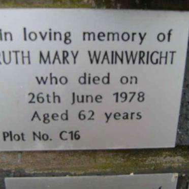 WAINWRIGHT Ruth Mary -1978