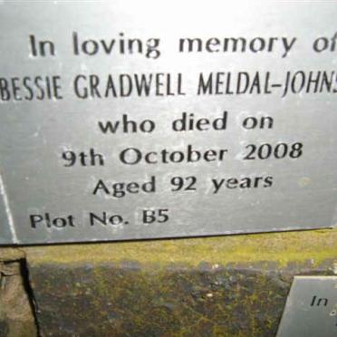 MELDAL Bessie Gradwell, Johnsen -2008