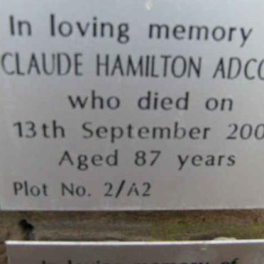 ADCOCK Claude Hamilton -2002