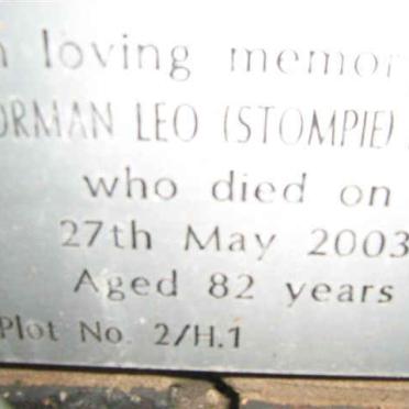 DILLEY Norman Leo -2003