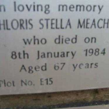 MEACHAM Chloris Stella -1984