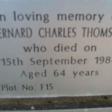 THOMSON Bernard Charles -1984