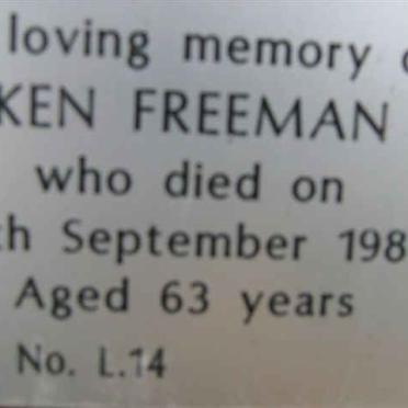 FREEMAN Ken -1986