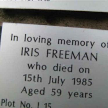 FREEMAN Iris -1985