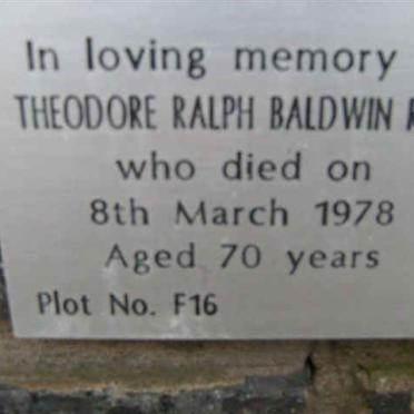 READ Theodore Ralph Baldwin -1978