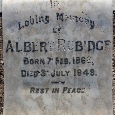 RUBIDGE Albert 1862-1949