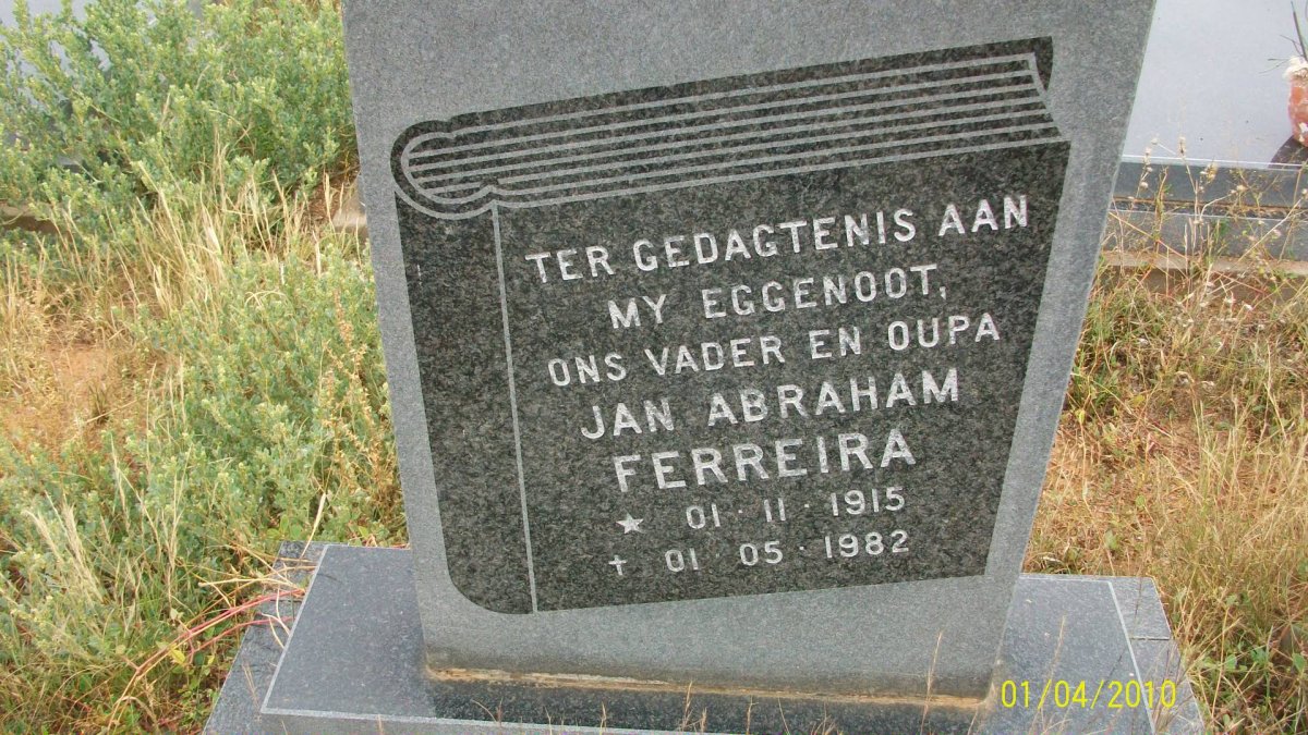 FERREIRA Jan Abraham 1915-1982