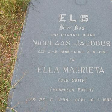 ELS Nicolaas Jacobus 1886-1950 &amp; Ella Magrieta voorheen SMITH nee SMITH 1894-1986
