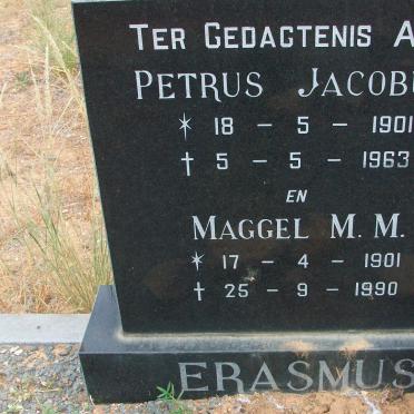 ERASMUS Petrus Jacobus 1901-1963 &amp; Maggel M.M. 1901-1990