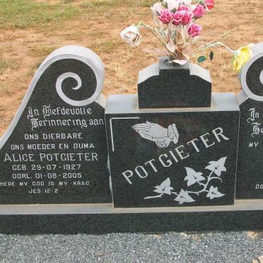 POTGIETER Gerrie -1986 &amp; Alice 1927-2005