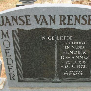 RENSBURG Hendrik Johannes, Janse van 1919-1972