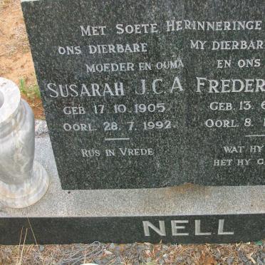 NELL Frederick J. 1900-1969 &amp; Susarah J.C.A. 1905-1992