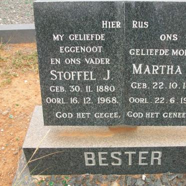 BESTER Stoffel J. 1880-1968 &amp; Martha M. 1883-1979