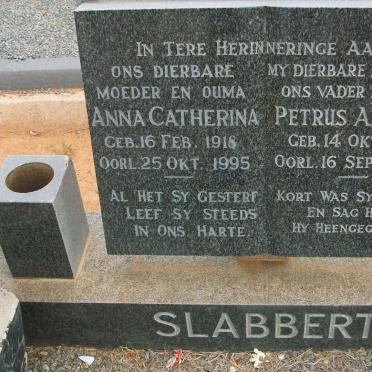 SLABBERT Petrus Adriaan 1912-1968 &amp; Anna Catherina 1918-1995