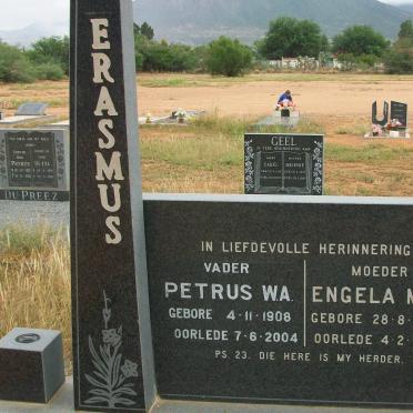 ERASMUS Petrus W.A. 1908-2004 &amp; Engela M.J. 1900-1981