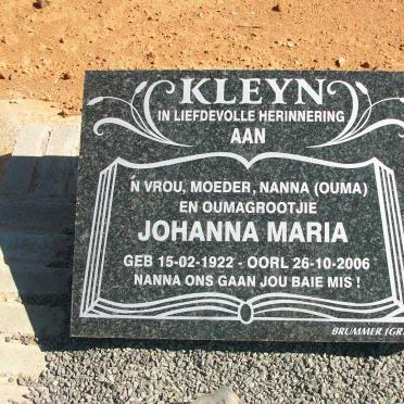 KLEYN Johanna Maria 1922-2006