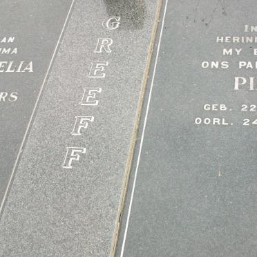 GREEFF Pieter 1922-1996 &amp; Martha Cornelia SCHEEPERS 1924-1996