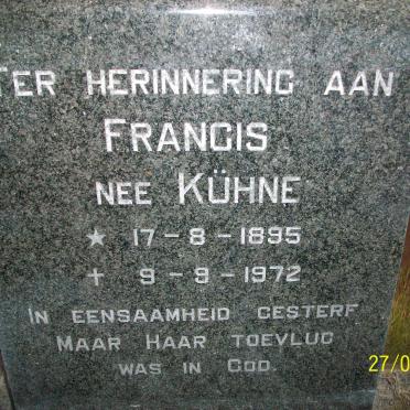 ? Francis nee KÜHNE 1895-1972