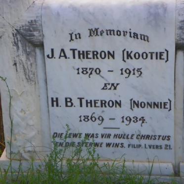 THERON J.A. 1870-1915 &amp; H.B. 1869-1934