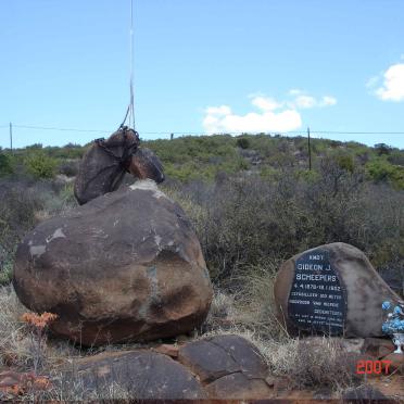 Eastern Cape, GRAAFF-REINET district, Karoo Nature Reserve, Gideon Scheepers memorial