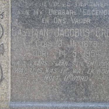 CROUS Bastiaan Jacobus 1879-1954