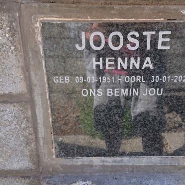 JOOSTE Henna 1951-2021